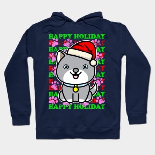 Holiday Gray Dog Hoodie